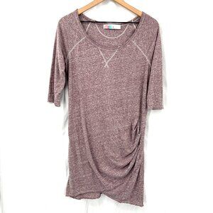 Free People FP beach pullover t-shirt dress 3/4 sleeve casual comfy mauve M